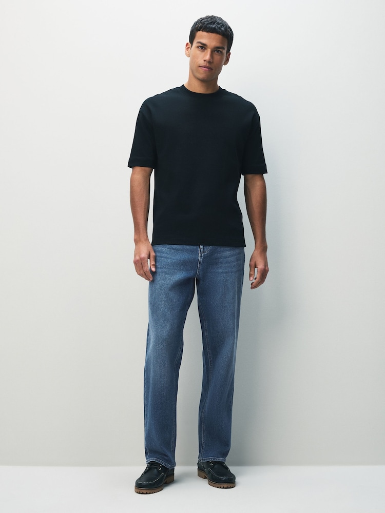 Blue Mid Relaxed Fit Vintage Wash Denim Jeans - Image 2 of 12 Blue Mid Relaxed Fit Vintage Wash Denim Jeans - Image 2 of 12