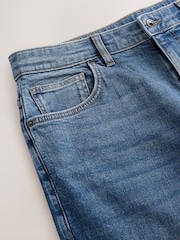 Blue Mid Relaxed Fit Vintage Wash Denim Jeans - Image 4 of 6