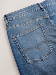 Blue Mid Relaxed Fit Vintage Wash Denim Jeans - Image 5 of 6