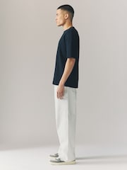 Grey Light Washed Baggy Fit Vintage Wash Denim Jeans - Image 4 of 11