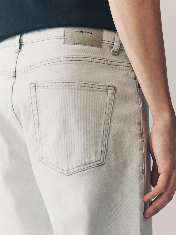Grey Light Washed Baggy Fit Vintage Wash Denim Jeans - Image 6 of 11