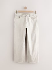 Grey Light Washed Baggy Fit Vintage Wash Denim Jeans - Image 7 of 11