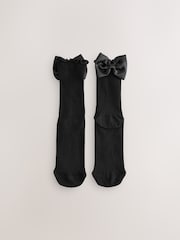 Negro - Pack de calcetines tobilleros con lazo de satén 1 - Imagen 1 de 4