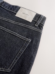 Dark Indigo Rinse Barrel Fit Vintage Wash Denim Jeans - Image 12 of 12