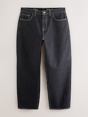 Dark Indigo Rinse Barrel Fit Vintage Wash Denim Jeans - Image 7 of 12