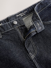 Dark Indigo Rinse Barrel Fit Vintage Wash Denim Jeans - Image 9 of 12