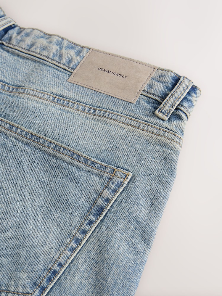 Blue Light Tint Baggy Fit Vintage Wash Denim Jeans - Image 11 of 11