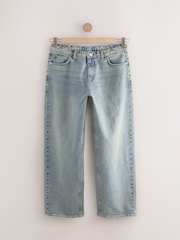 Blue Light Tint Baggy Fit Vintage Wash Denim Jeans - Image 6 of 11
