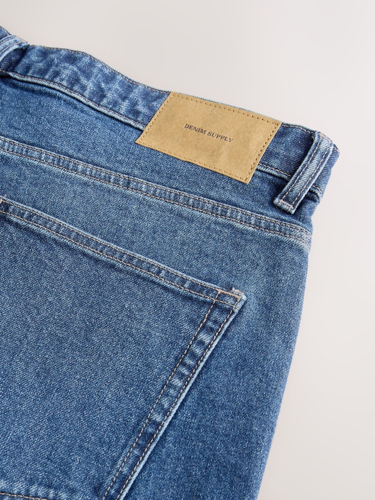 Blue Classic Vintage Baggy Fit Vintage Wash Denim Jeans - Image 12 of 12