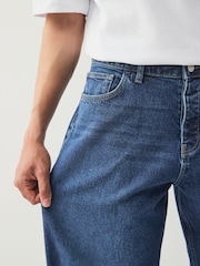 Blue Classic Vintage Baggy Fit Vintage Wash Denim Jeans - Image 5 of 12