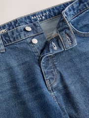 Blue Classic Vintage Baggy Fit Vintage Wash Denim Jeans - Image 9 of 12