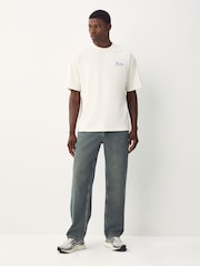 Blue Dark Tint Relaxed Fit Vintage Wash Denim Jeans - Image 2 of 10