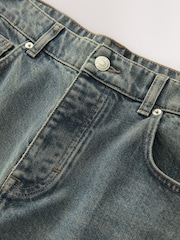 Blue Dark Tint Relaxed Fit Vintage Wash Denim Jeans - Image 7 of 10