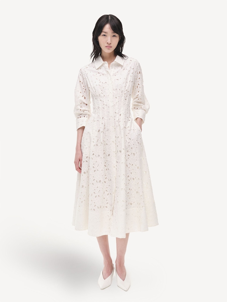 Simkhai White Jazz Shirt Midi Dress - Image 1 of 3