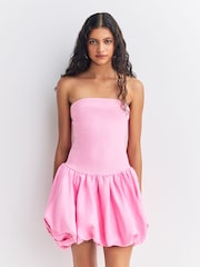 Simkhai Pink Pollie Bubble Mini Dress - Image 1 of 4