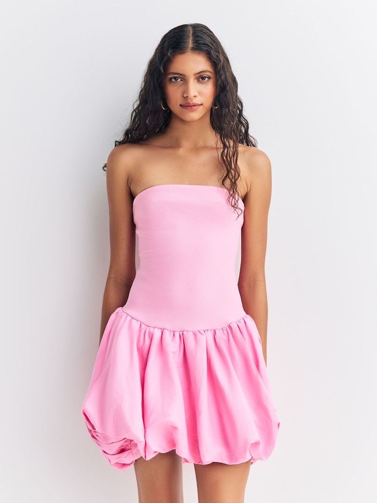 Simkhai Pink Pollie Bubble Mini Dress - Image 1 of 4