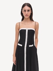 Simkhai Black Cordelia Button Down 100% Linen Midi Dress - Image 4 of 4