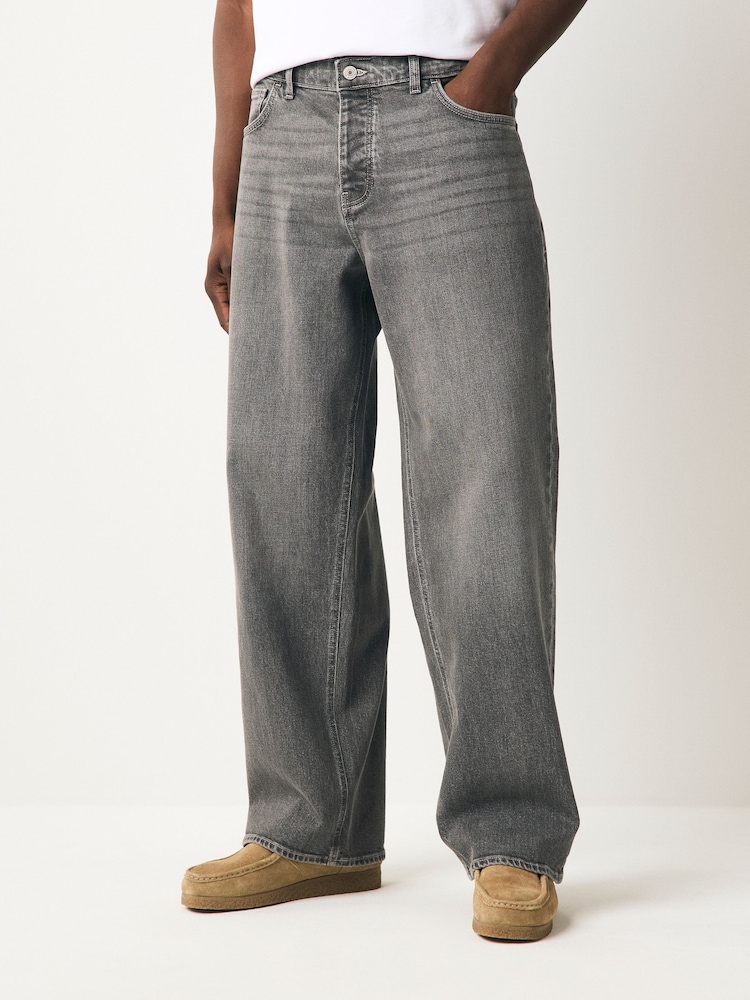 siva - vrečast (kroj) Fit - Vintage Wash denim kavbojke - Slika 1 iz 12 siva - vrečast (kroj) Fit - Vintage Wash denim kavbojke - Slika 1 iz 12