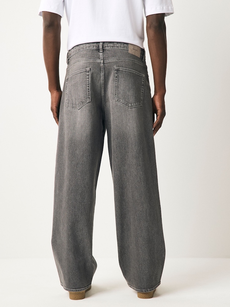 siva - vrečast (kroj) Fit - Vintage Wash denim kavbojke - Slika 2 iz 12 siva - vrečast (kroj) Fit - Vintage Wash denim kavbojke - Slika 2 iz 12