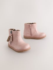 Pink Wide Fit (G) Chelsea Zip Tassel Ankle Boots - Image 1 of 5