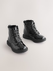 Black Patent Sparkle - Gležnjarji z vezalkami - Slika 1 iz 5