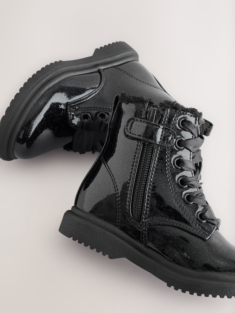 Black Patent Sparkle - Gležnjarji z vezalkami - Slika 5 iz 5 Black Patent Sparkle - Gležnjarji z vezalkami - Slika 5 iz 5