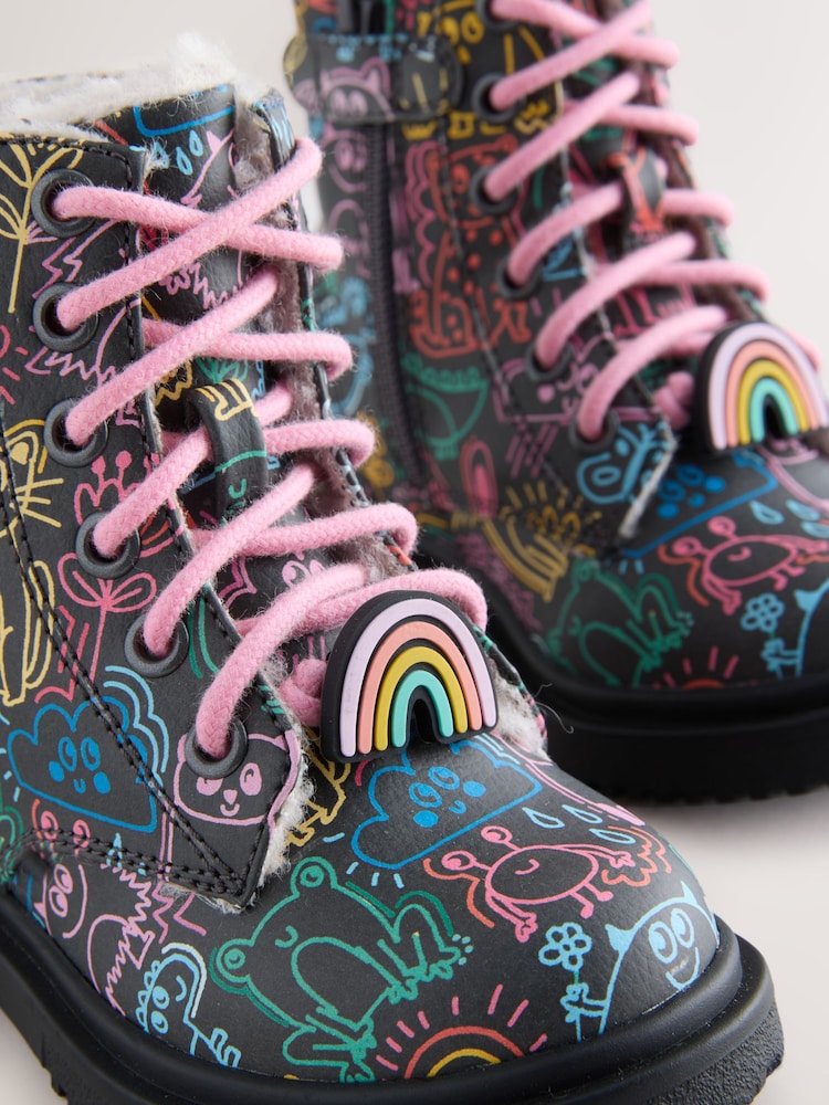 Multi Wide Fit (G) Lace-Up Ankle Boots - Image 5 of 5 Multi Wide Fit (G) Lace-Up Ankle Boots - Image 5 of 5