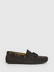 Suede Driver Loafer With Tassel - Image 1 of 6