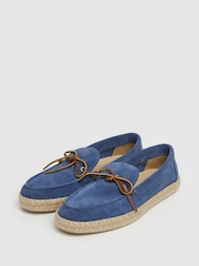 Hackett Suede Espadrilles With Lace-Up Detail - Image 2 of 6