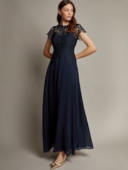 Monsoon Blue Monica Lace Maxi Dress - Image 1 of 4