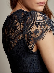 Monsoon Blue Monica Lace Maxi Dress - Image 2 of 4