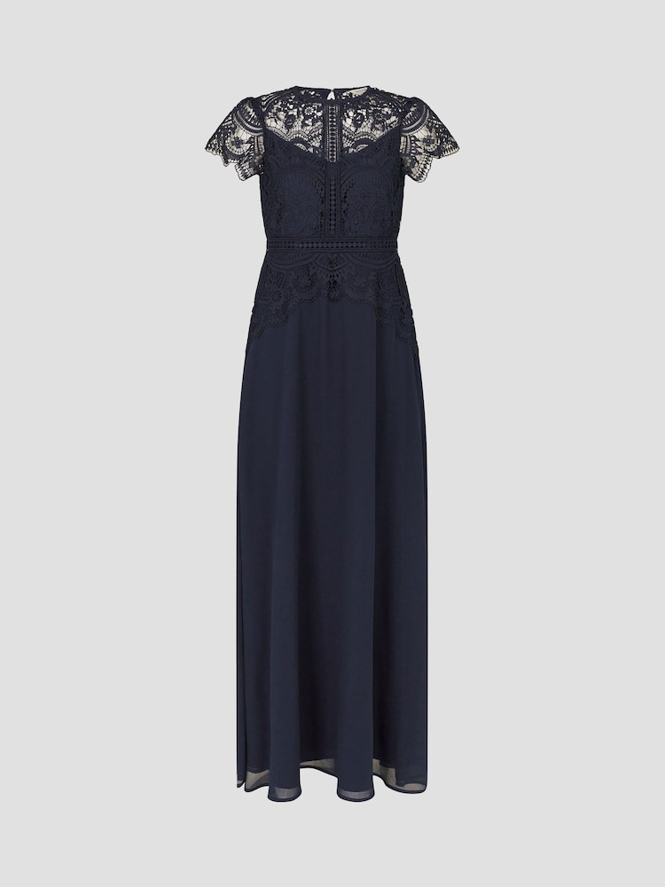 Monsoon Blue Monica Lace Maxi Dress - Image 4 of 4
