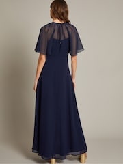 Monsoon Blue Mona Angel Sleeve Maxi Dress - Image 3 of 5