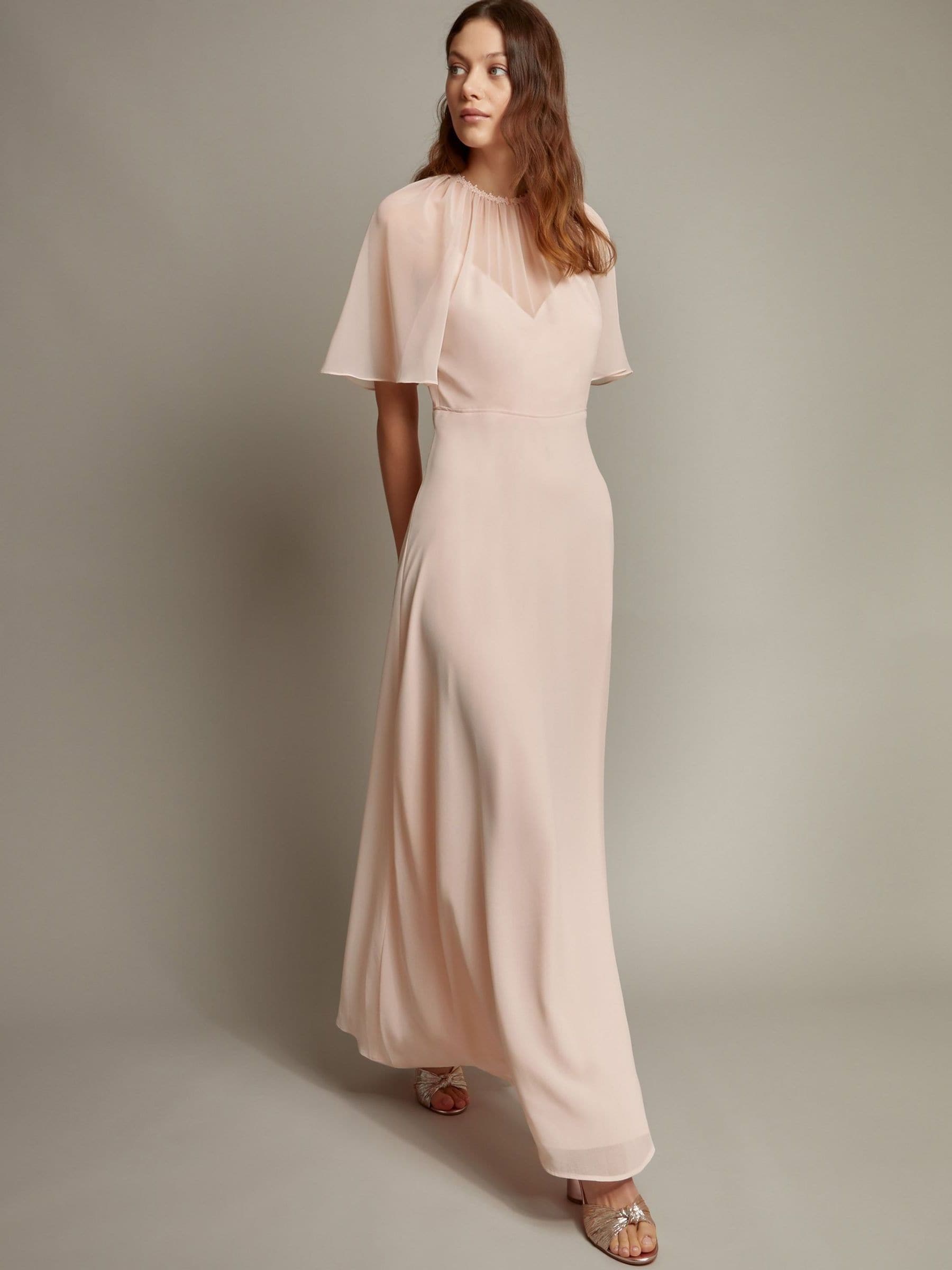Monsoon Pink Mona Angel Sleeve Maxi Dress