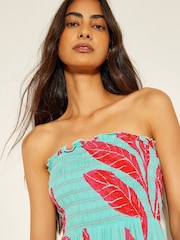 Monsoon Green Pamela Palm Print Midi Sundress - Image 2 of 5