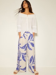 Monsoon White Ava Off The Shoulder Smock Top - Image 2 of 5