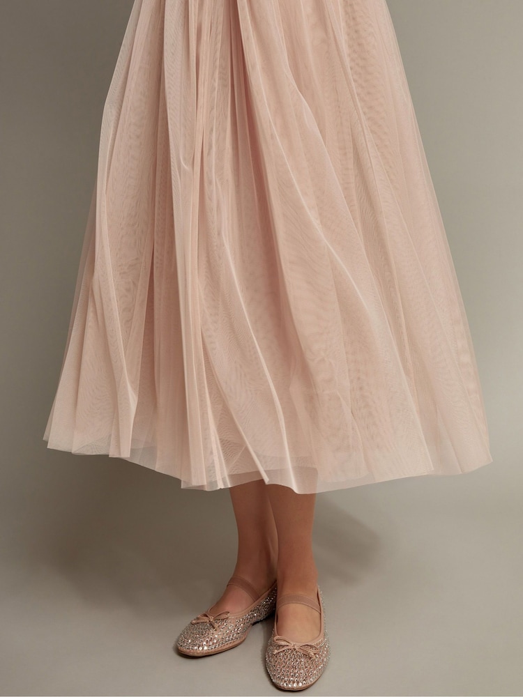 Monsoon Alice Fără mâneci Tulle Midi Rochie - Imaginea 2 din 5