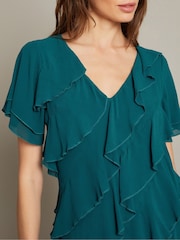 Monsoon Blue Renata Ruffle Maxi Dress - Image 2 of 5