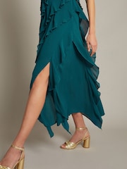 Monsoon Blue Renata Ruffle Maxi Dress - Image 4 of 5