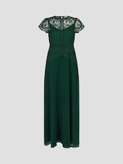 Monsoon Green Monica Lace Maxi Dress - Image 5 of 5
