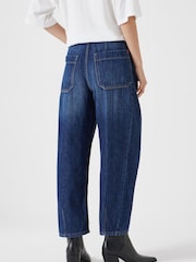 Hush Blue Stripe Barrel Leg 100% Cotton Jeans - Image 3 of 6