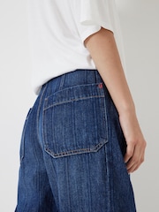 Hush Blue Stripe Barrel Leg 100% Cotton Jeans - Image 4 of 6
