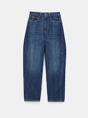 Hush Blue Stripe Barrel Leg 100% Cotton Jeans - Image 6 of 6