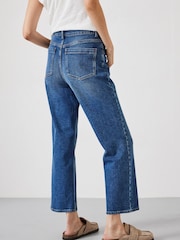Hush Blue Blue Nina Straight Cropped 100% Cotton Jeans - Image 2 of 5