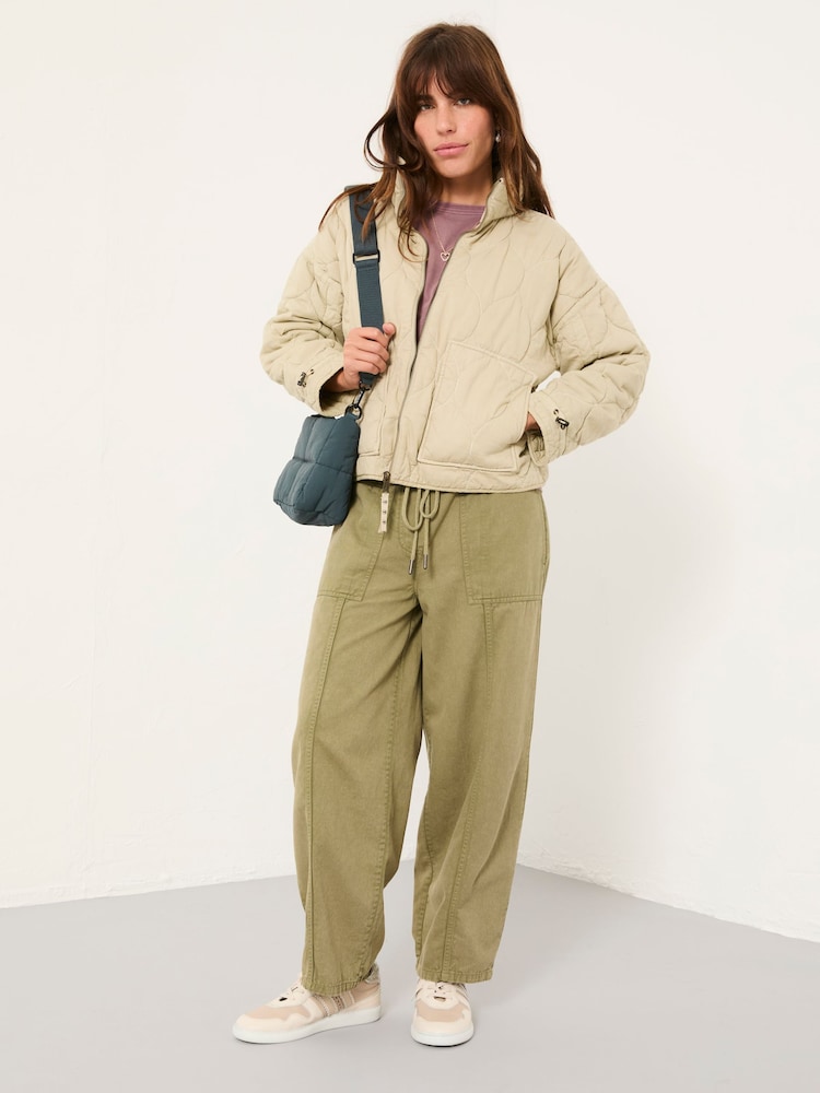 FatFace Maja Light Green Quilted Jacket - Image 2 of 6 FatFace Maja Light Green Quilted Jacket - Image 2 of 6