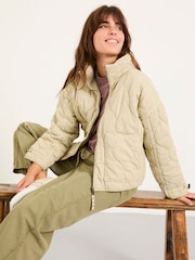 FatFace Maja Light Green Quilted Jacket - Image 4 of 6