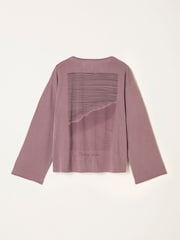 FatFace Frey Lilac Purple Long Sleeve Graphic T Shirt - Image 5 of 5