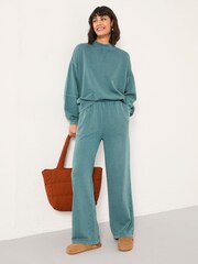 FatFace Caja Teal Blue Joggers - Image 1 of 5