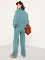 FatFace Caja Teal Blue Joggers - Image 2 of 5
