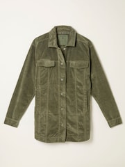 FatFace Alva Khaki Green Cord Overshirt - Image 5 of 5